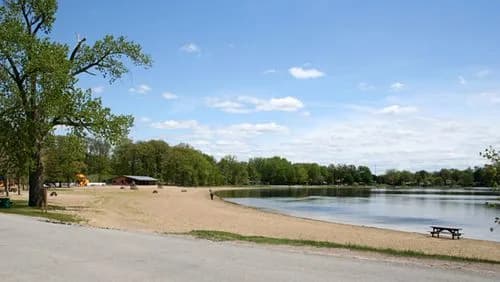 Stone Lake Beach swimming hole near La Porte, Indiana