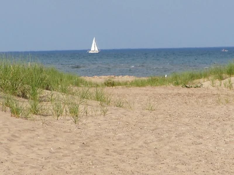 Tawas Point Campground swimming hole near East Tawas, Michigan