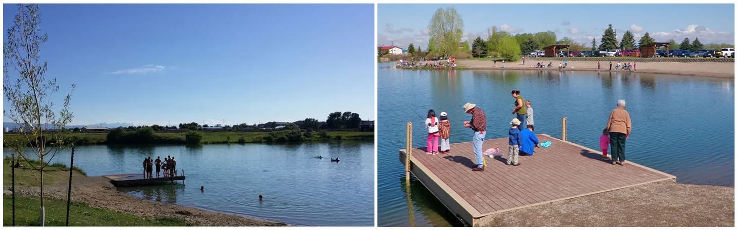 Glen Lake Rotary Park swimming hole near Bozeman, Montana