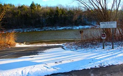 Milford Beach swimming hole near Milford, Pennsylvania