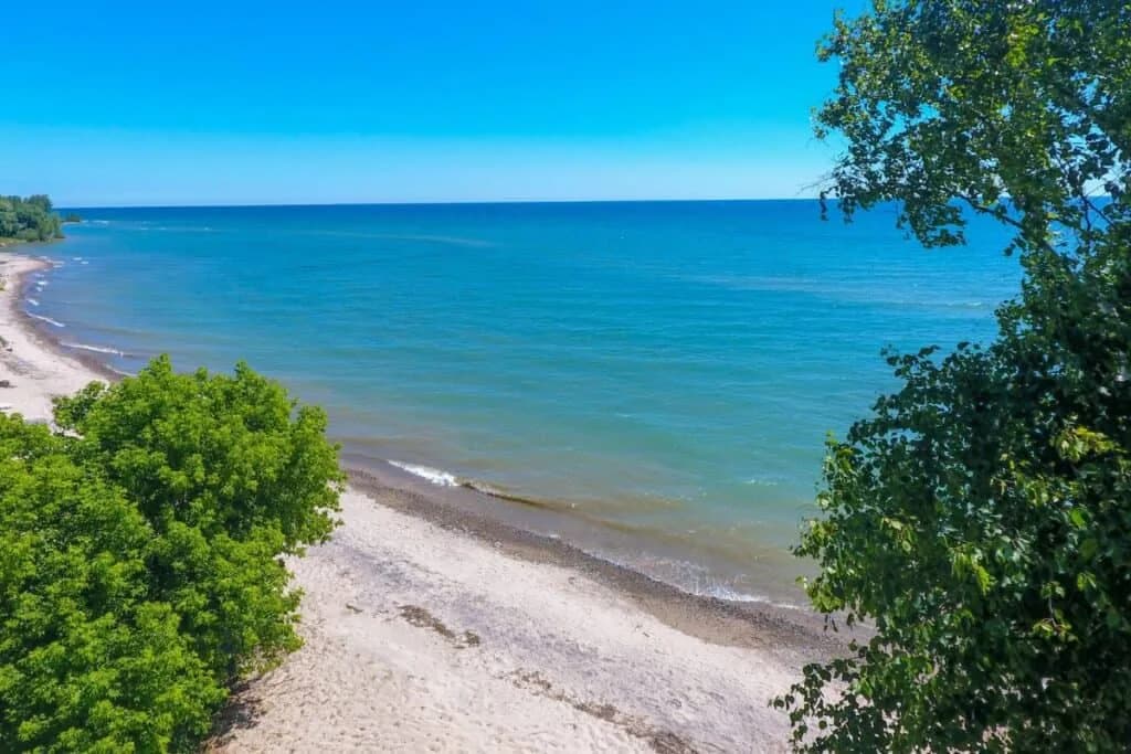 Lexington Beach swimming hole near Lexington, Michigan