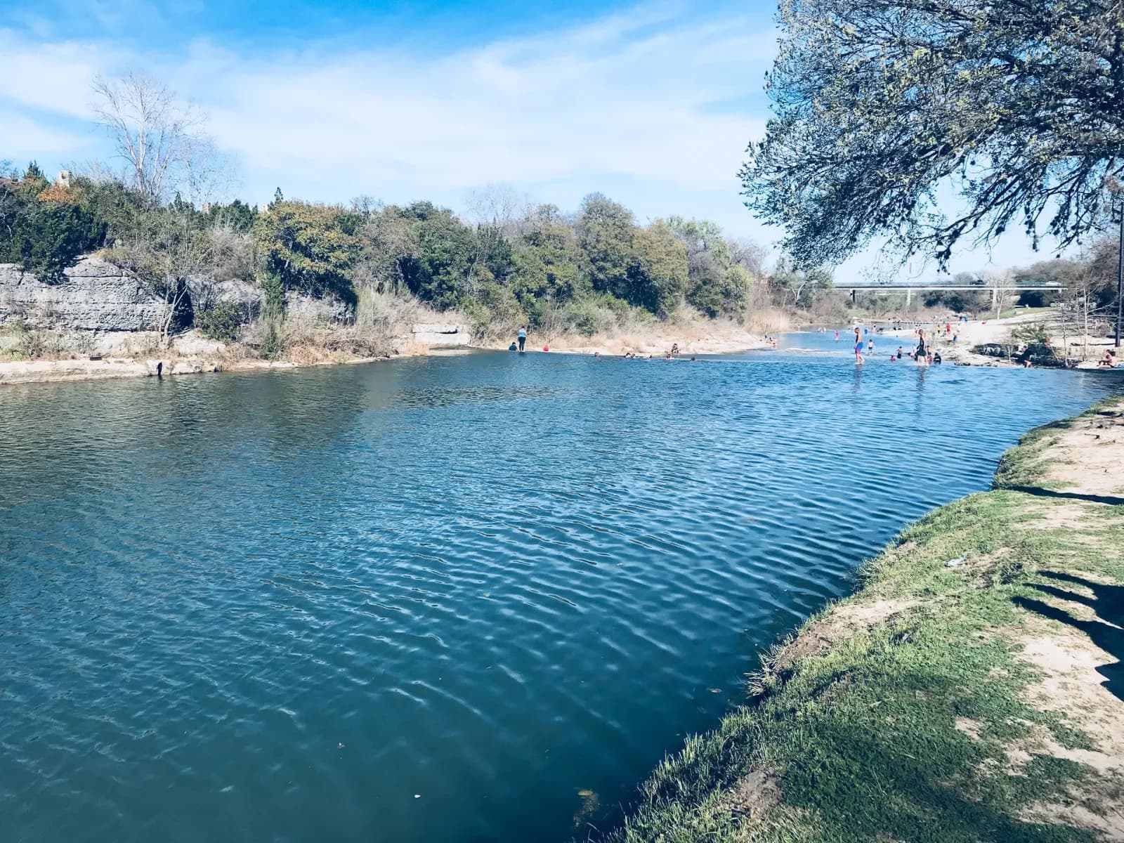 Blue Hole Park swimming hole near Georgetown, Texas