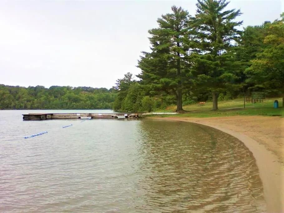 Hancock Beach swimming hole near Hancock, Michigan