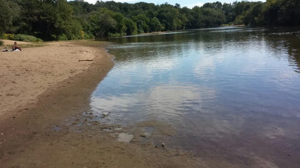 Falmouth Beach swimming hole near Fredericksburg, Virginia