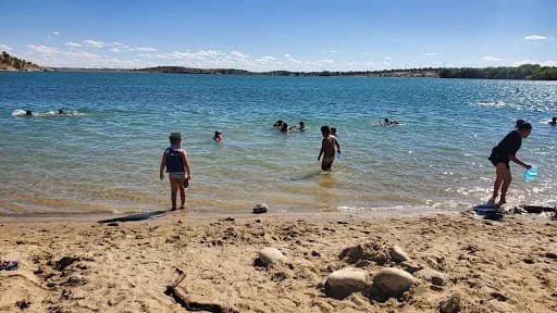 The Beach At Farmington Lake swimming hole near Farmington, New Mexico