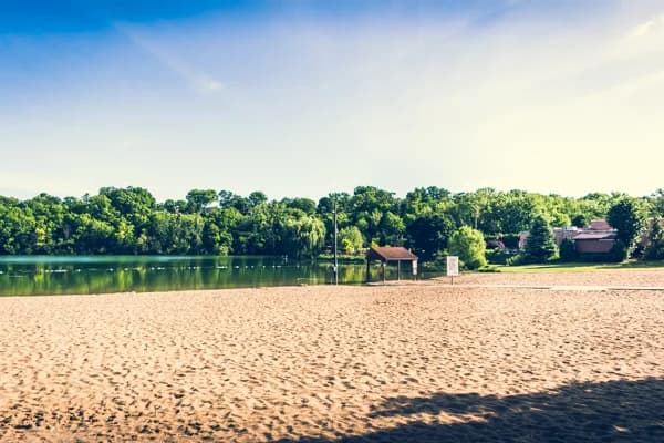 Lions Beach swimming hole near Janesville, Wisconsin