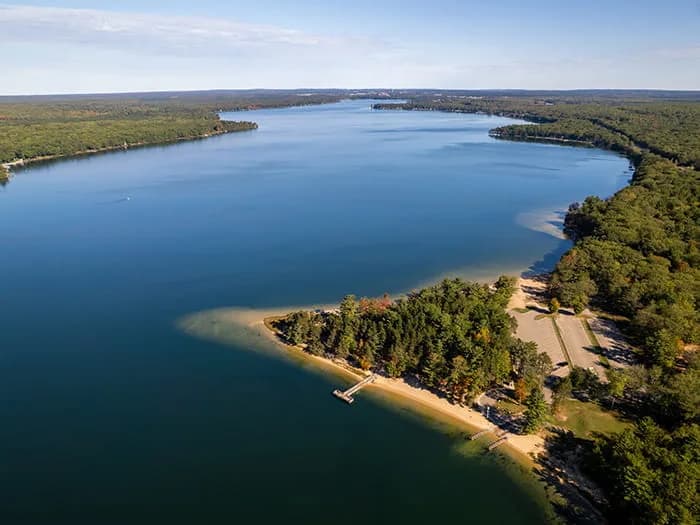 Otsego Lake State Park swimming hole near Gaylord, Michigan