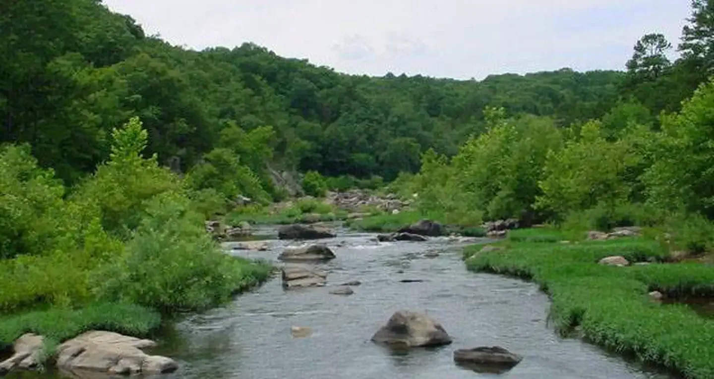 Silver mines recreational area swimming hole near Ironton, Missouri
