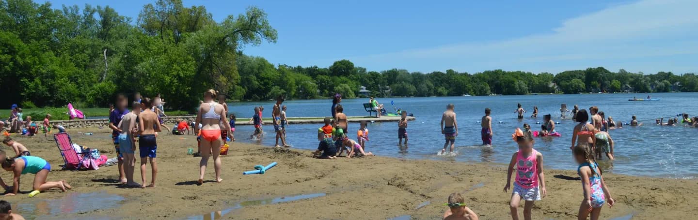 Jones Island Park swimming hole near Grayslake, Illinois