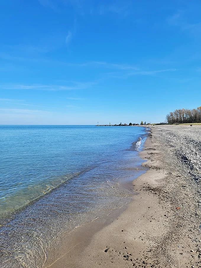 Breakwater Beach swimming hole near Geneva, Ohio