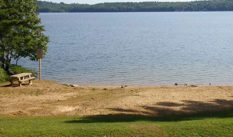 Sanbornton Town Beach swimming hole near Sanbornton, New Hampshire