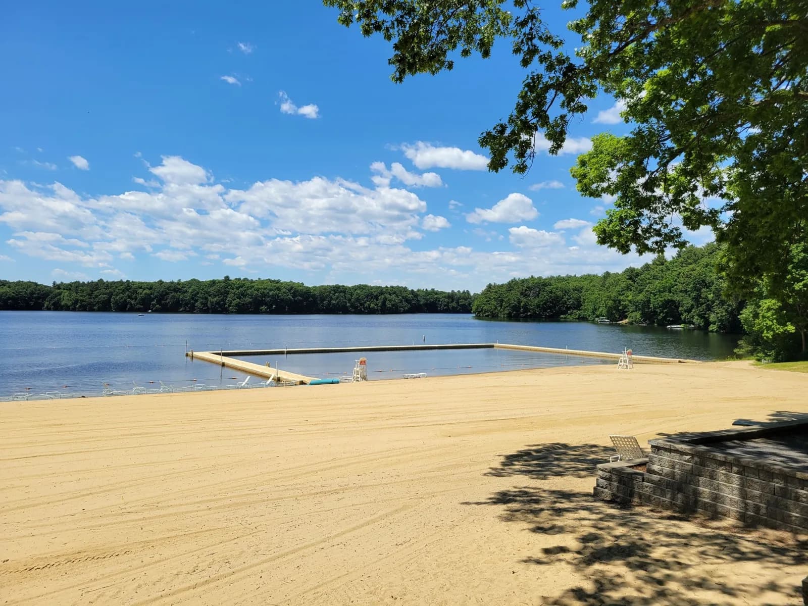 Wayland Town Beach swimming hole near Wayland, Massachusetts