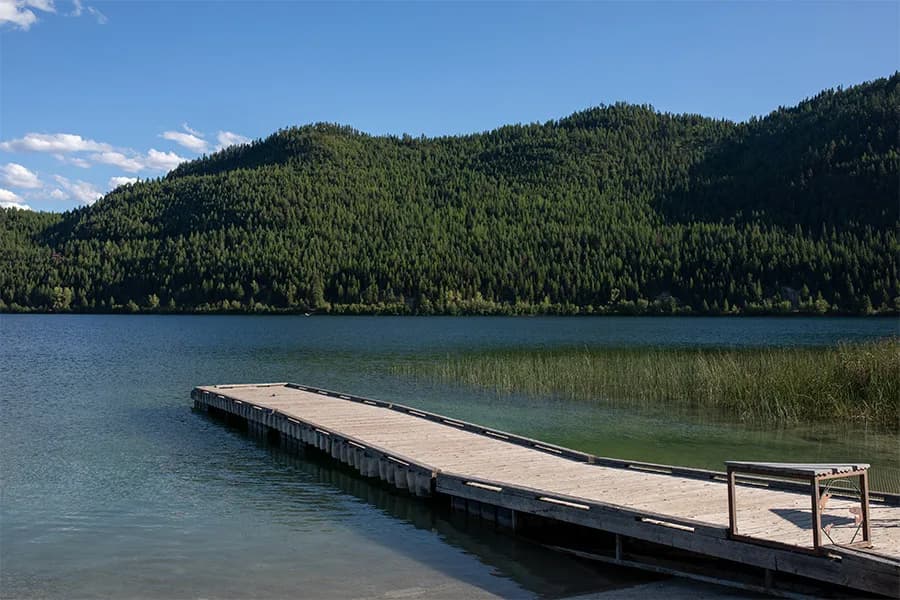 Thompson Chain of Lakes State Park swimming hole near Libby, Montana
