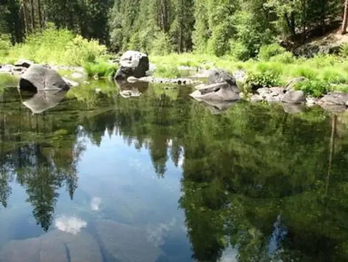 Bridal Veil Picnic Area swimming hole near Pollock Pines, California