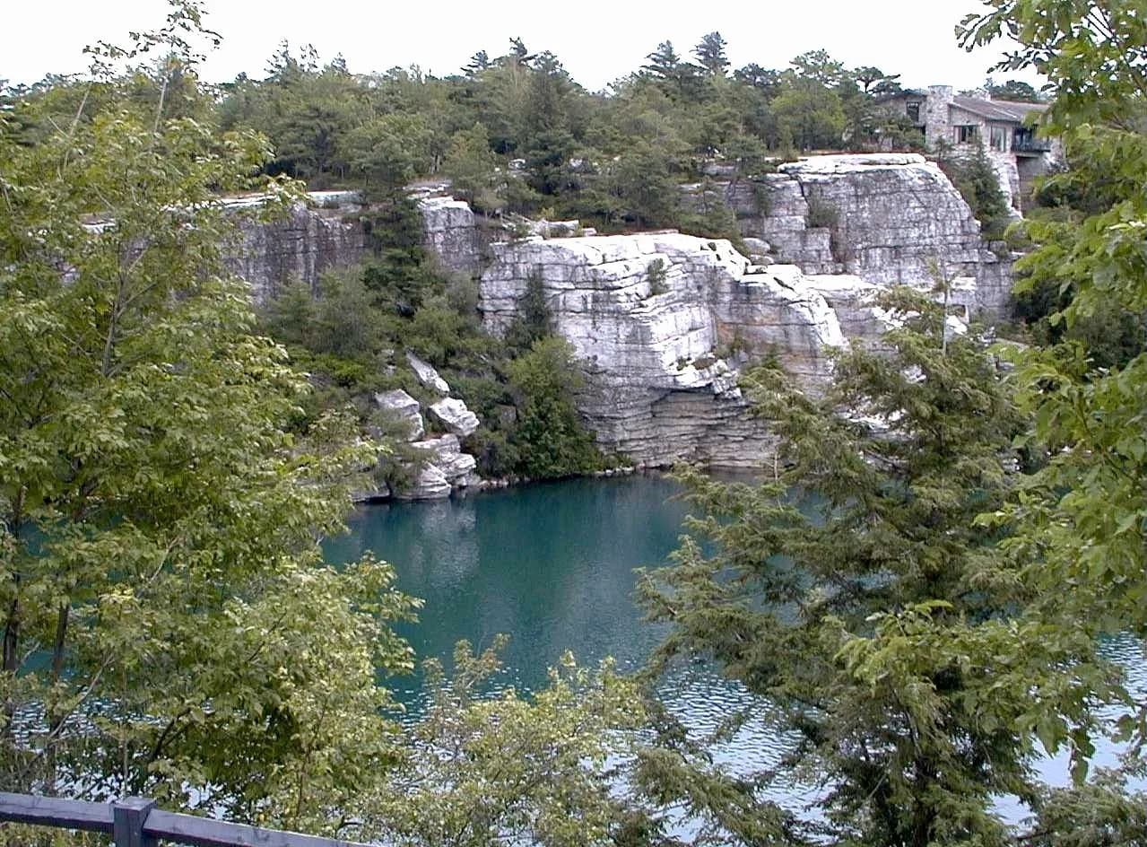 Minnewaska Lake Beach swimming hole near Gardiner, New York