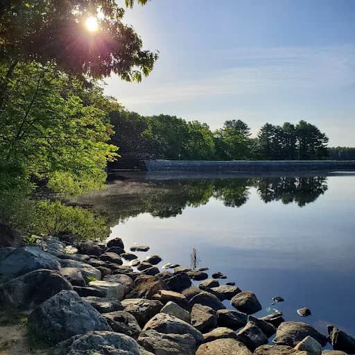 Hopkinton State Park Upper Beach swimming hole near Ashland, Massachusetts
