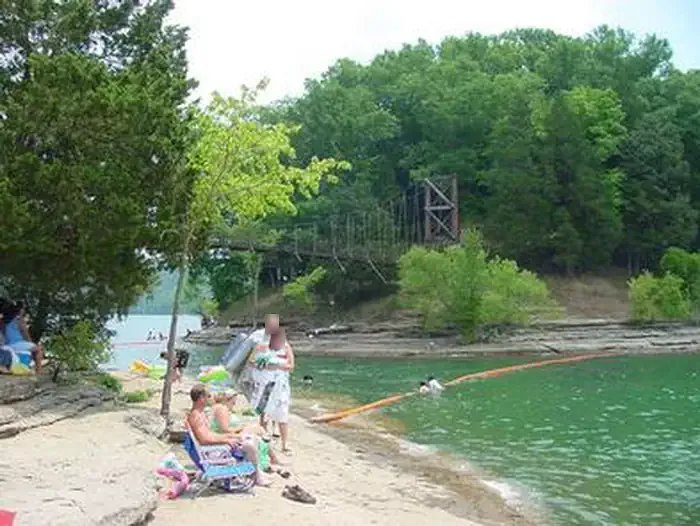 Pleasant Grove Park swimming hole near Celina, Tennessee