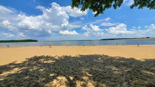 Dam West Beach swimming hole near Shelbyville, Illinois