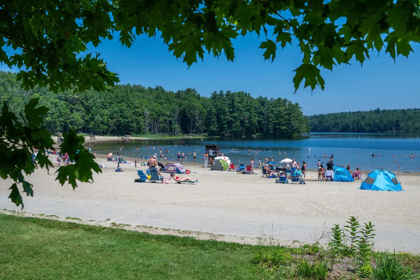 Long Pond Beach swimming hole near Cropseyville, New York