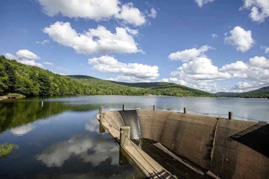 Quaker Lake Beach House swimming hole near Salamanca, New York