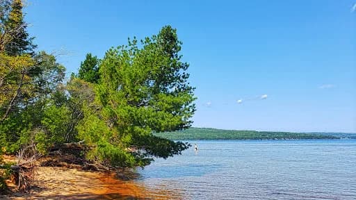 Friendly Valley Beach swimming hole near Washburn, Wisconsin