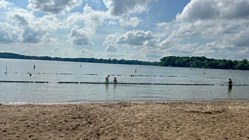 Riley Lake Public Beach swimming hole near Eden Prairie, Minnesota