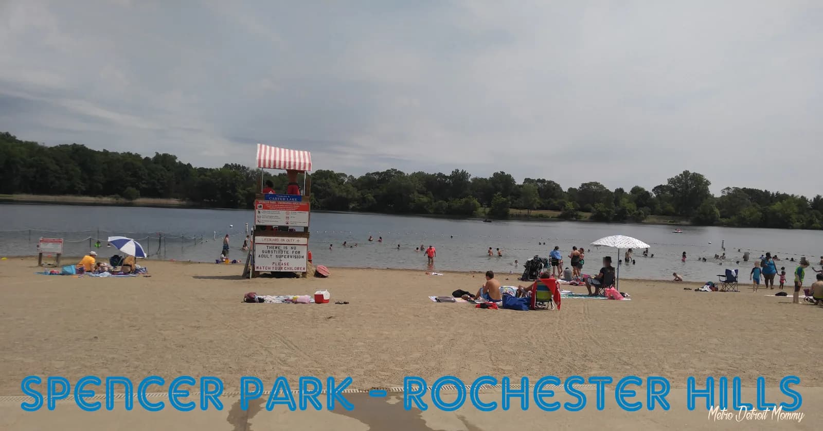 Spencer Park and Beach swimming hole near Rochester Hills, Michigan