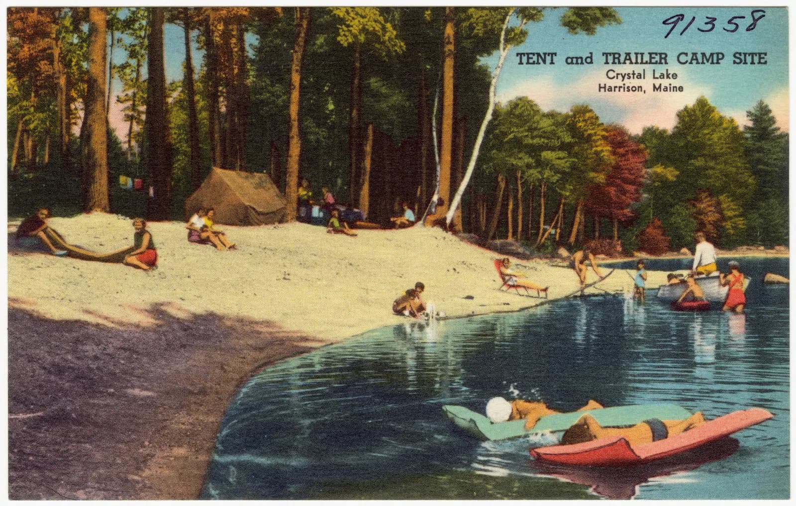 Crystal Lake Park swimming hole near Harrison, Maine