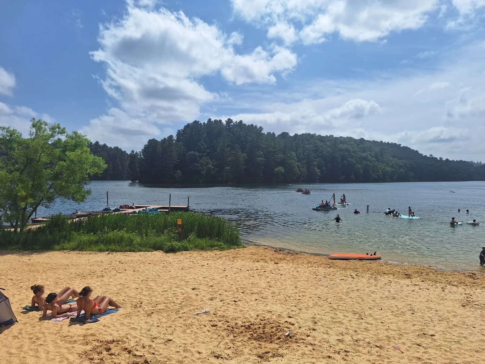 Cox Hollow Lake Beach swimming hole near Dodgeville, Wisconsin