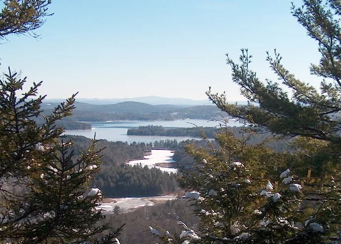 Waukewan Beach swimming hole near Meredith, New Hampshire